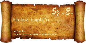 Szeicz Eugén névjegykártya
